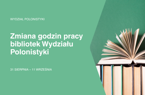 Grafika dot. zmiany godzin działania bibliotek.